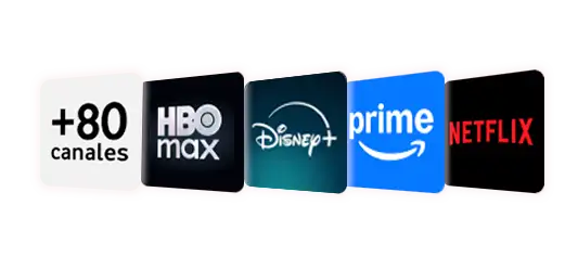 Imagen de los logos de HBO Max, Disney+, Prime y Netflix
