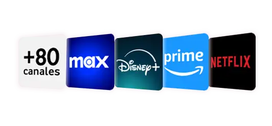 Imagen de los logos de Max, Disney+, Prime y Netflix