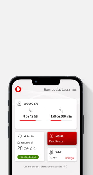Tarjeta SIM prepago Vodafone España 50 GB en España y 14 GB en el